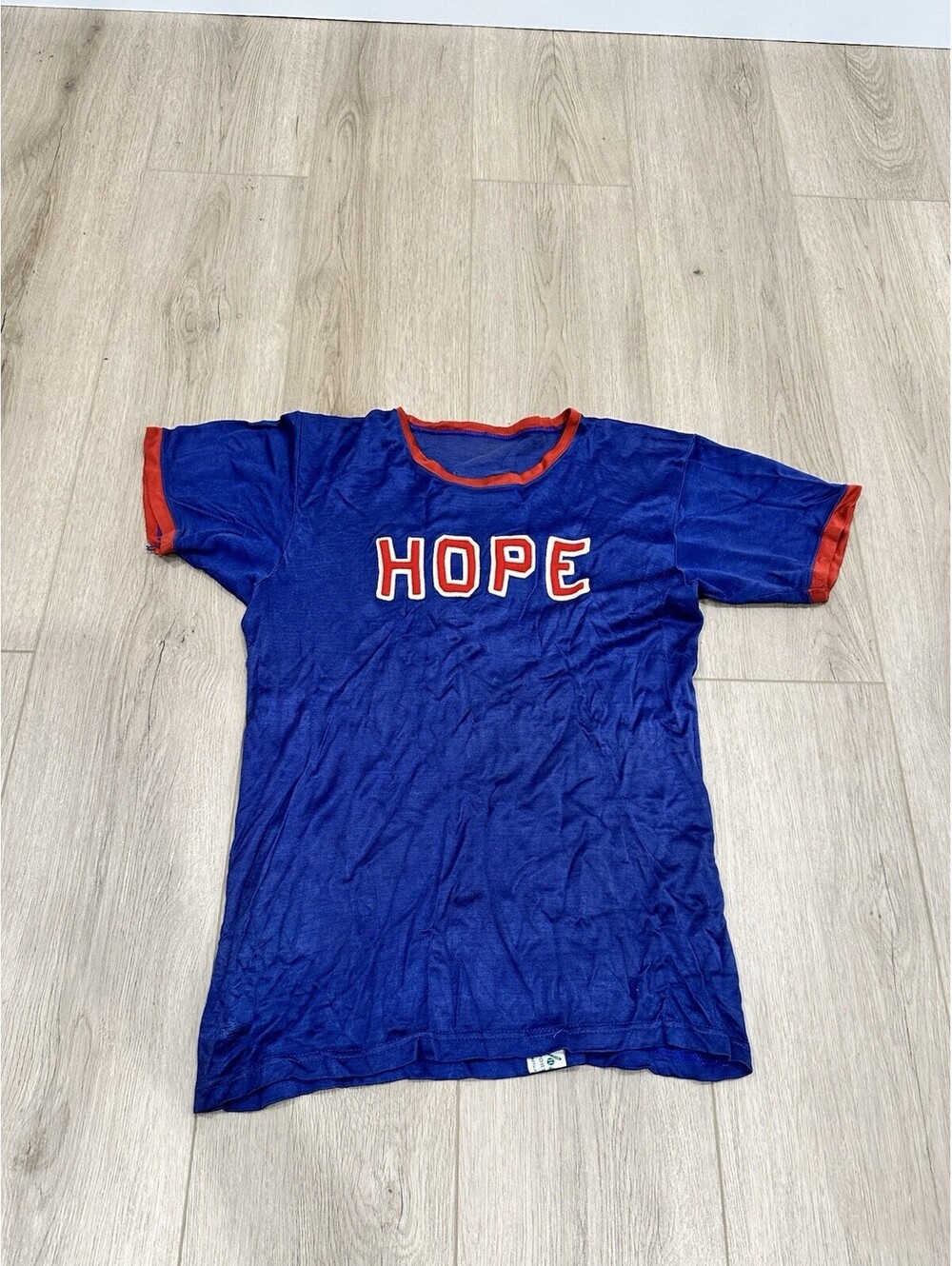 Vintage Hope Shirt Mens Ringer Blue Red Baseball Jersey Solomon Sports NJ